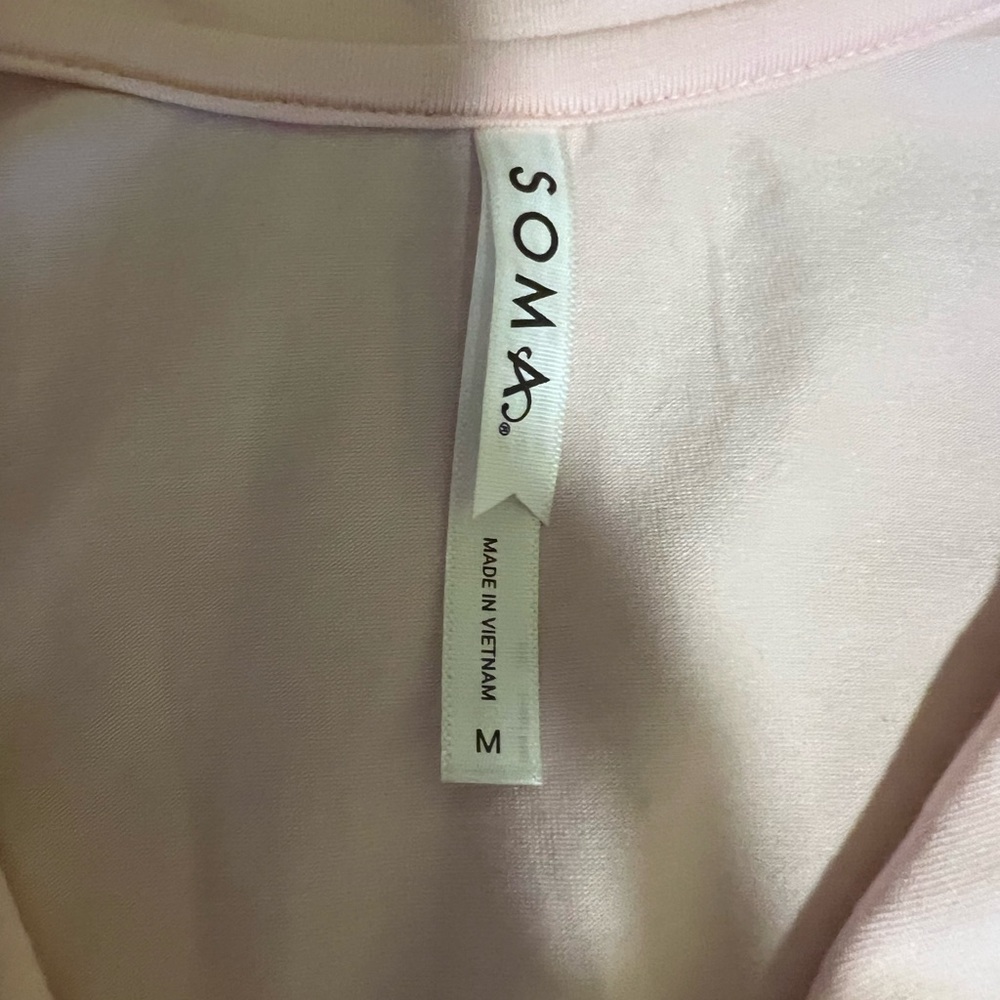 NWT Soma Pink Button-Up Pajama Set - Picture 3 of 7